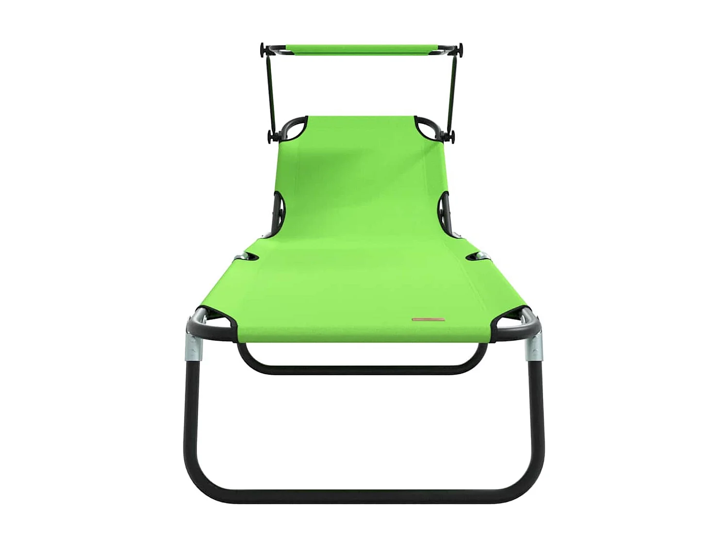 Transat pliant avec auvent vert en tissu oxford 600D