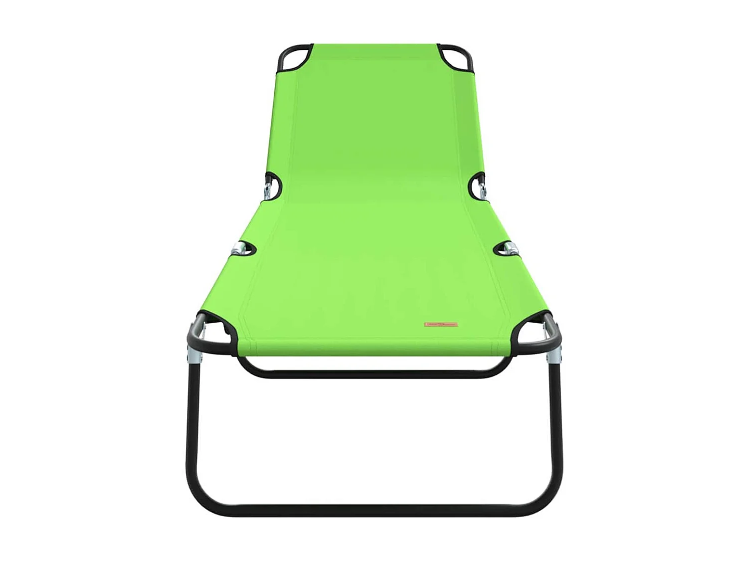 Chaise longue pliante 1-personne Vert 56 x 189 x 87 cm tissu