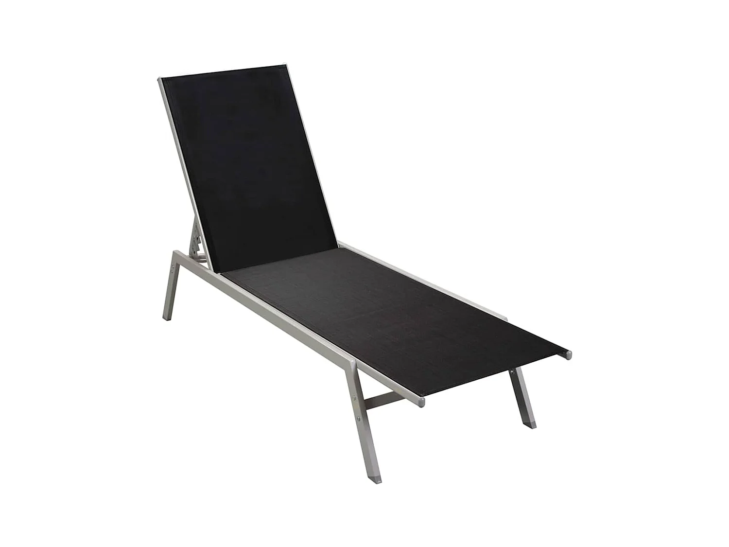 Stalen en zwarte textileen loungestoel