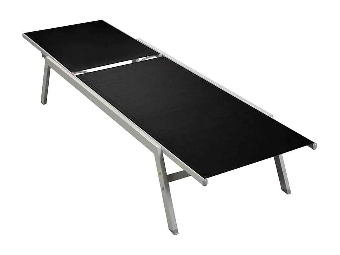 Poltrona in acciaio e textilene nero