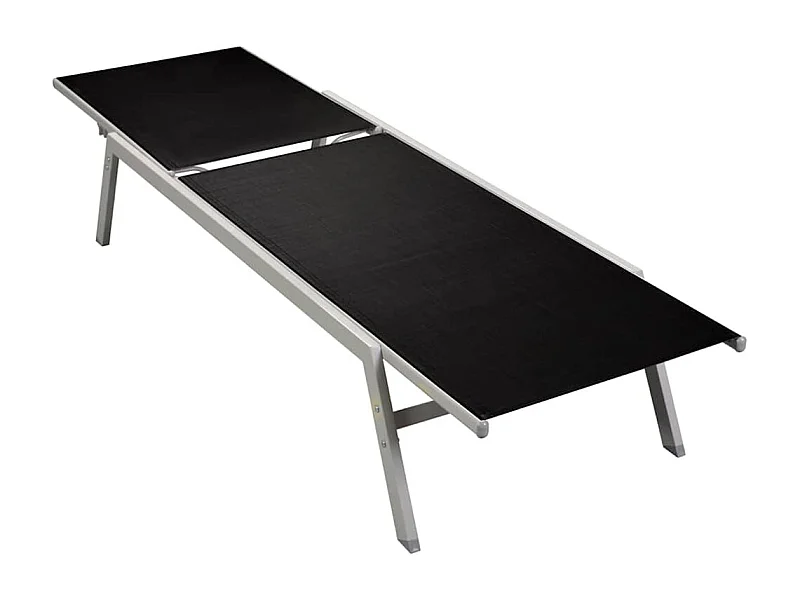 Poltrona in acciaio e textilene nero