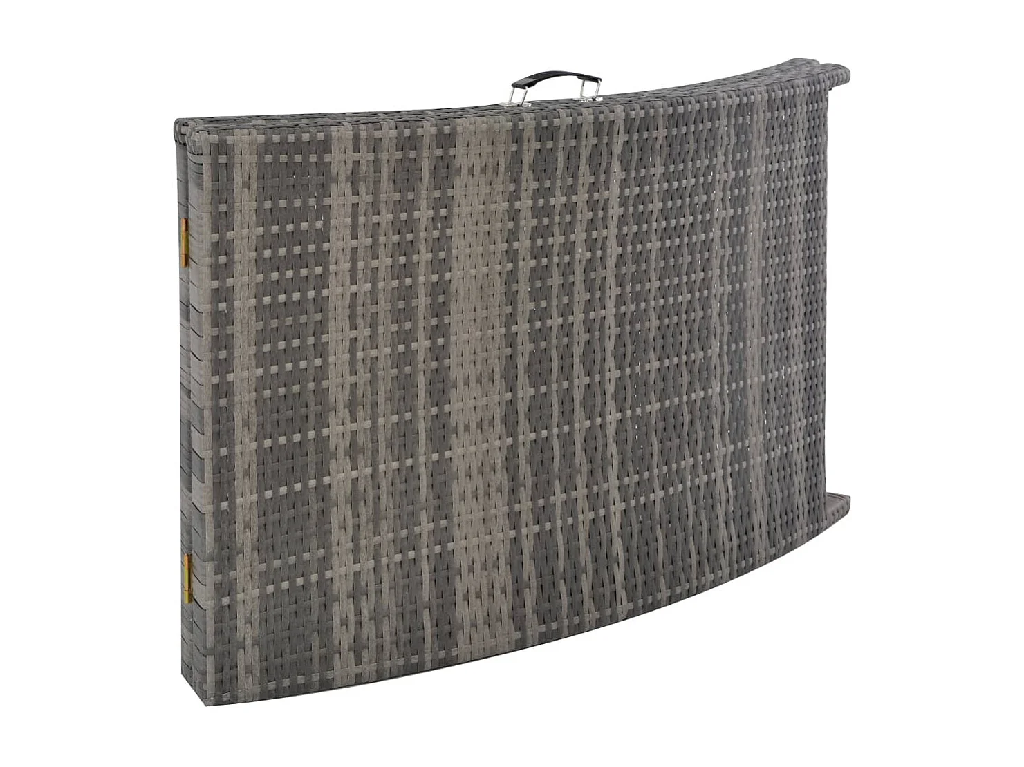 Conjunto de muebles de jardín plegables de 3 piezas en resina tejida gris