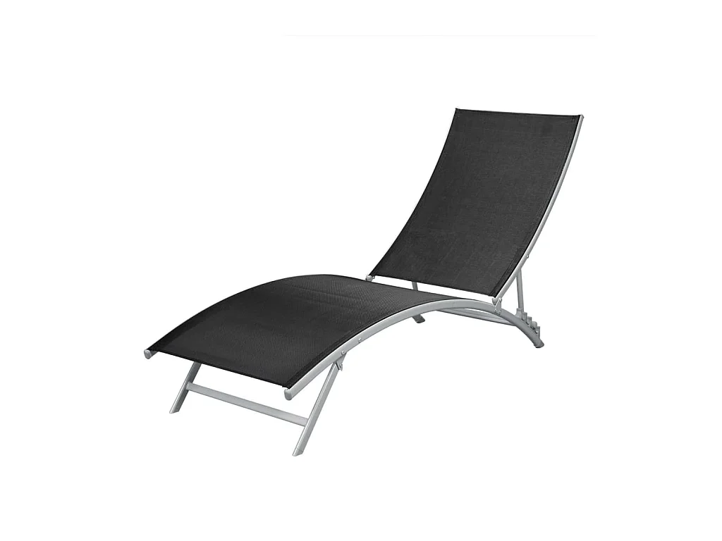 Stalen en zwarte textileen loungestoel