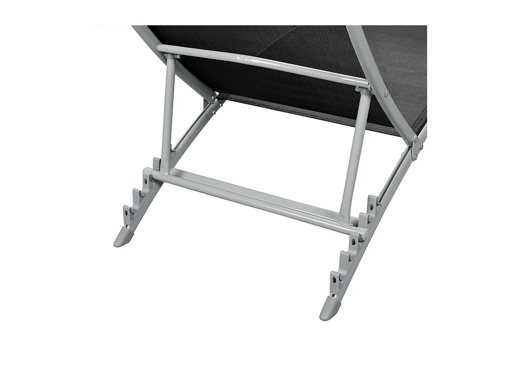 Stalen en zwarte textileen loungestoel