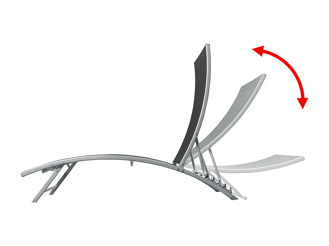Poltrona in acciaio e textilene nero