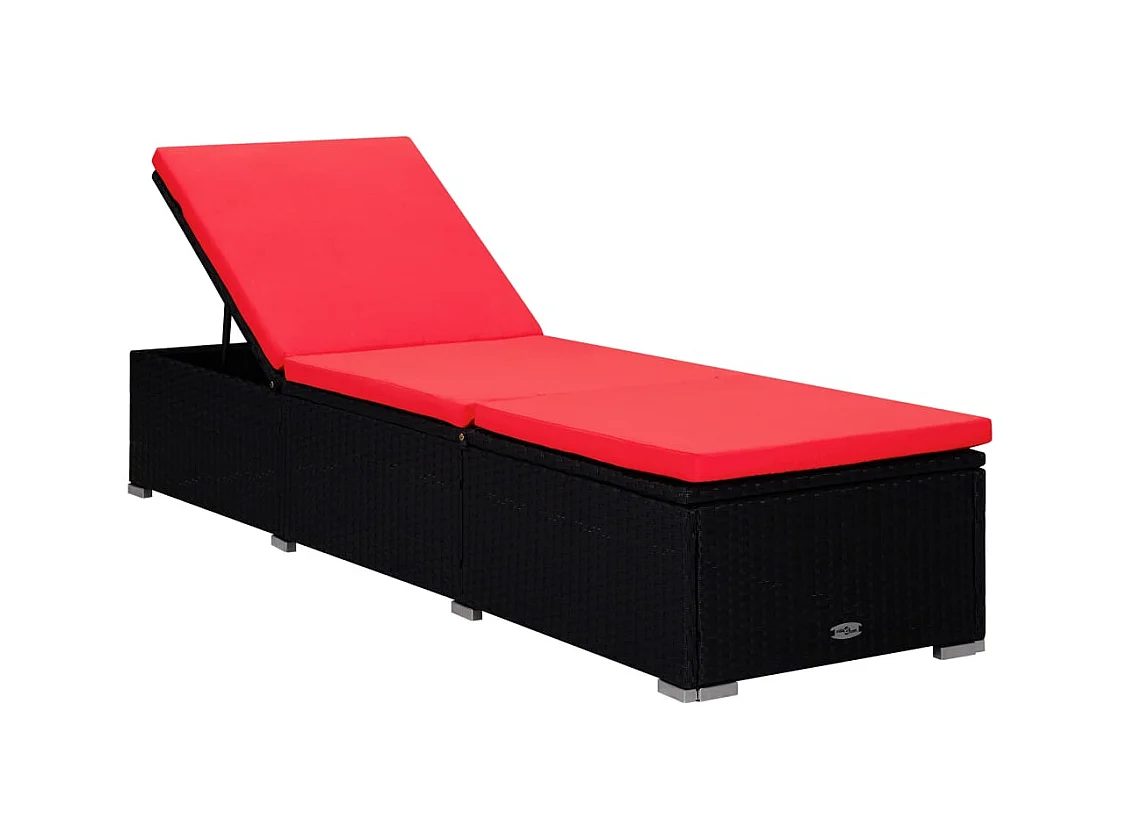 Tuinstoelen theetafel 3 stuks Poly wicker Zwart