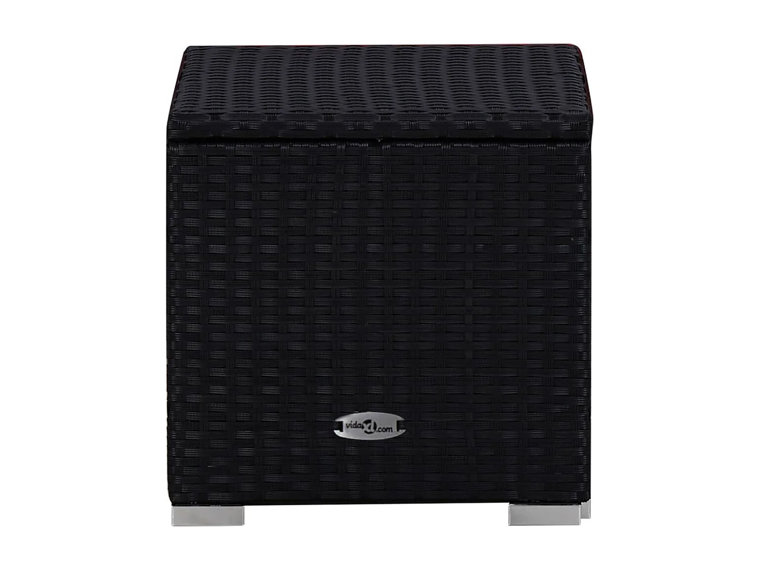 Tuinstoelen theetafel 3 stuks Poly wicker Zwart