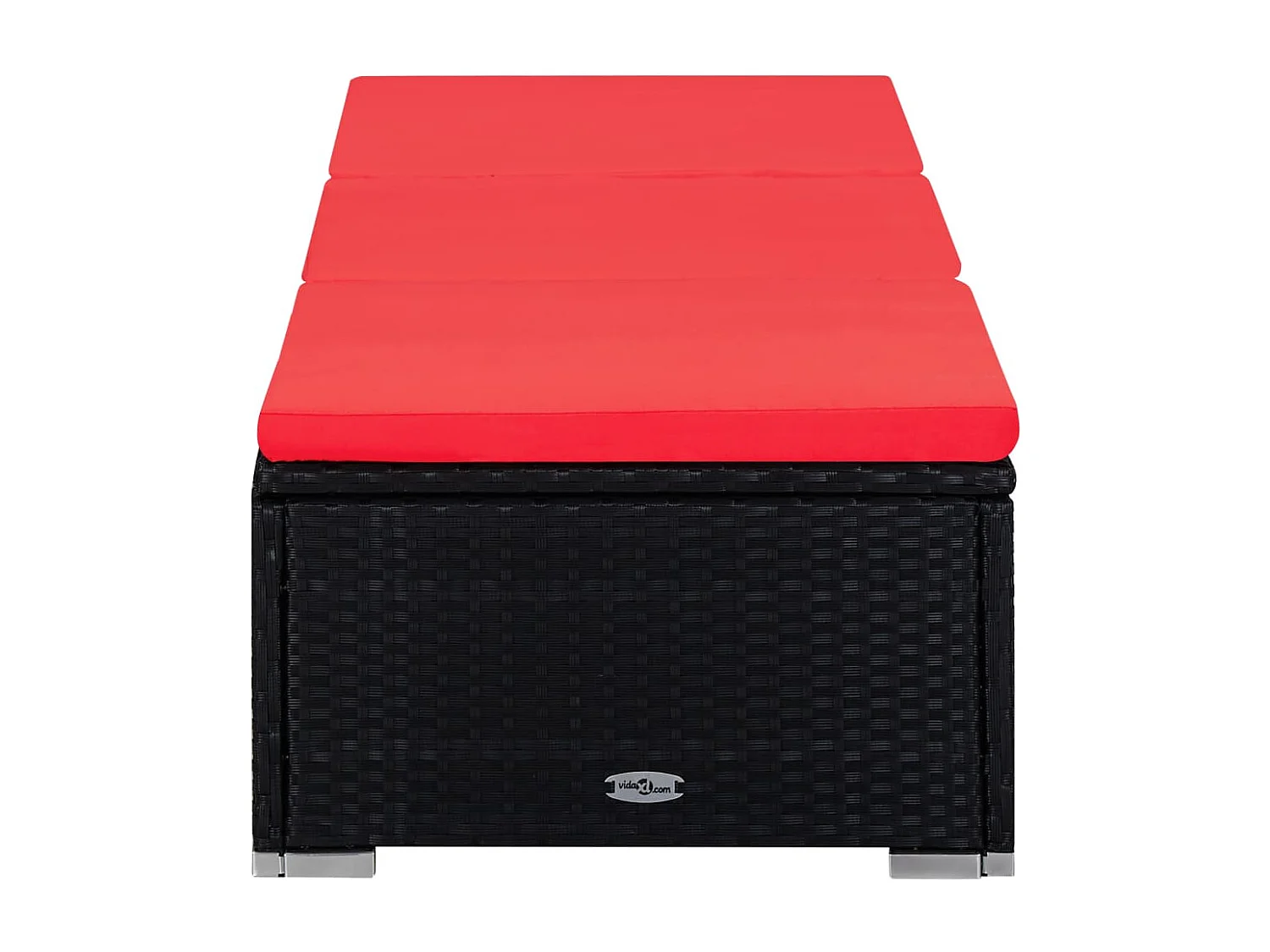 Sedie da giardino in vimini, tavolo da tè, 3 pezzi, nero