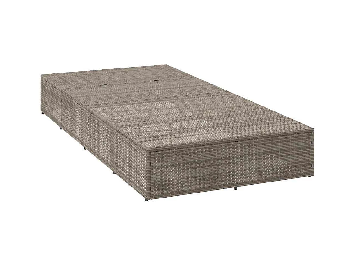 Transat avec coussin flottant gris résine tressée