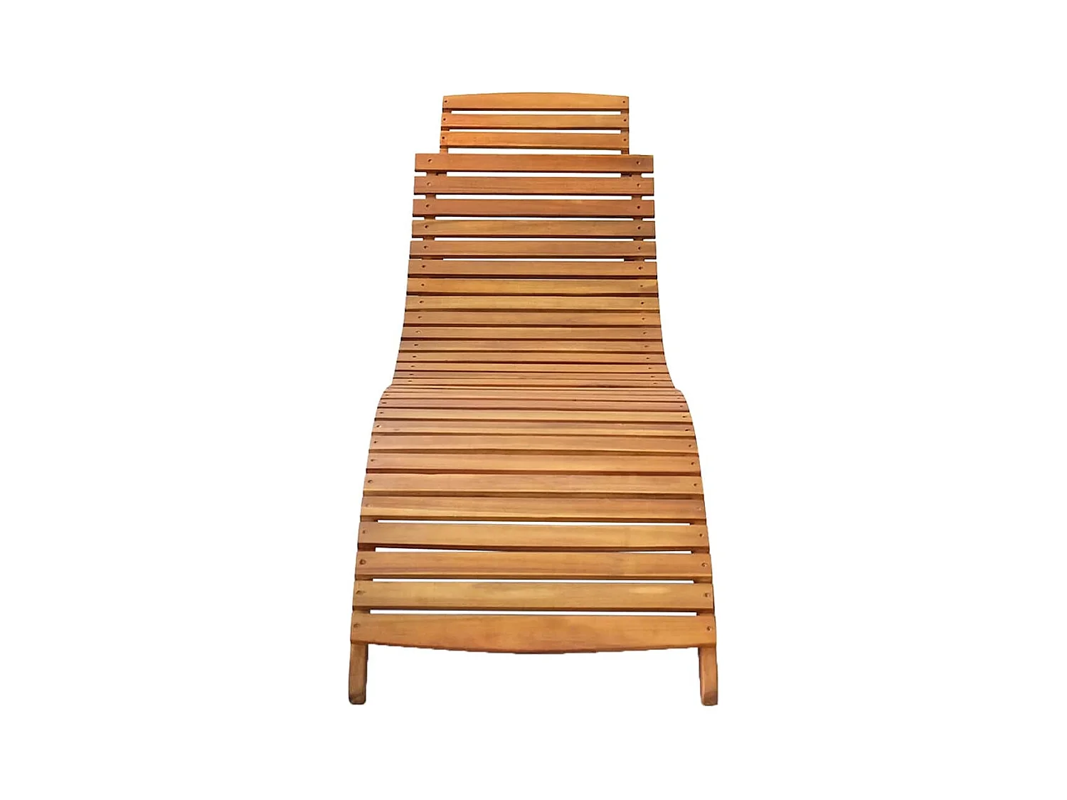 Chaise longue de jardin avec coussin Bois d'acacia solide