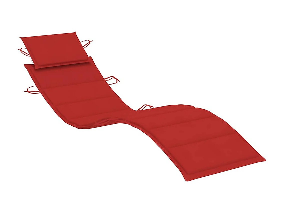 Chaise longue de jardin avec coussin Bois d'acacia solide