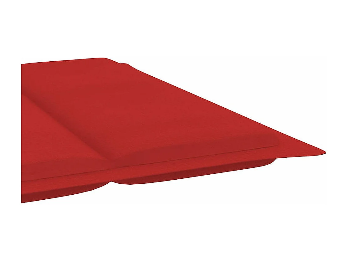 Chaise longue de jardin avec coussin Bois d'acacia solide