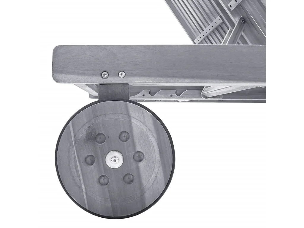 2-zits tuinligstoel met kussen Acacia Grijs
