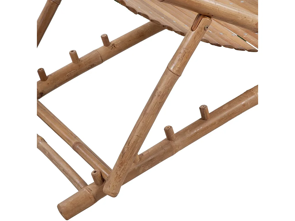 Chaise de terrasse d'extérieur avec repose-pied Bambou