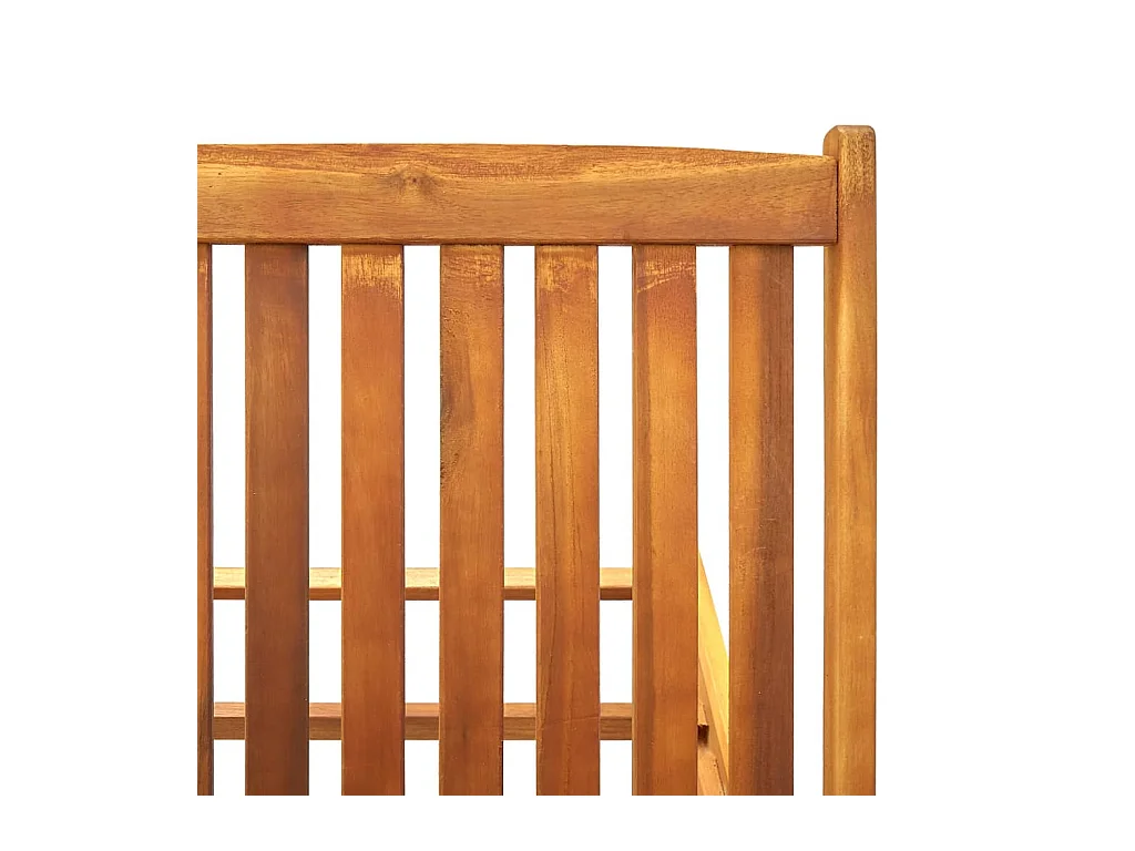 Chaise longue de jardin avec coussin Bois d'acacia solide