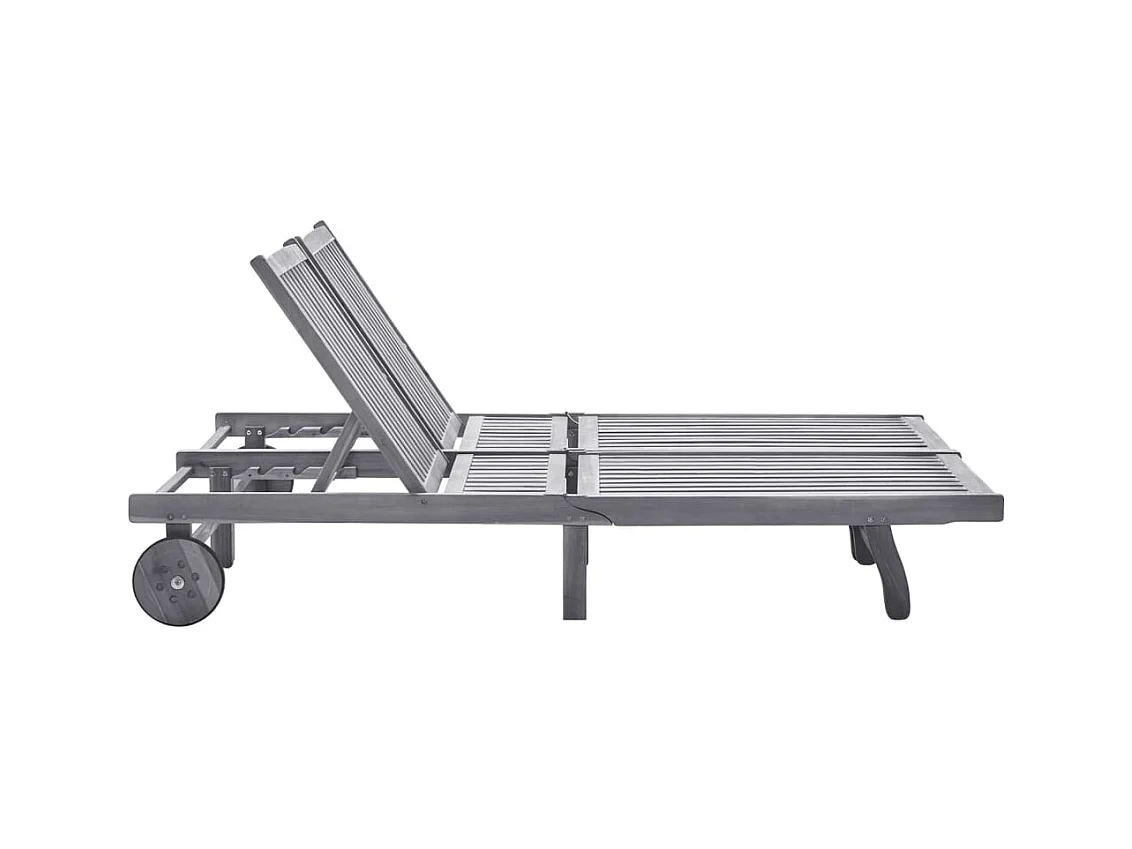 2-zits tuinligstoel met kussen Acacia Grijs