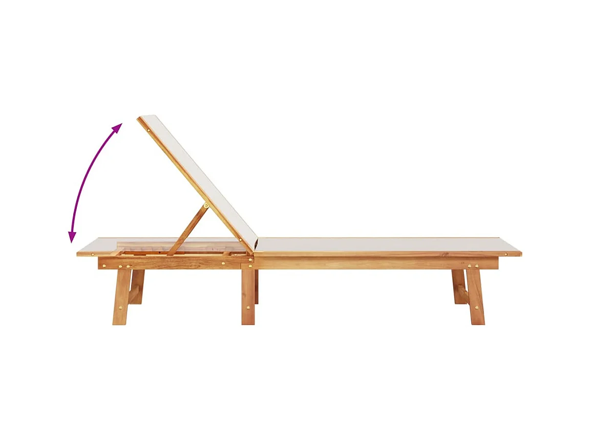 2er-Set graue Loungesessel, massives Akazienholz und Textilene