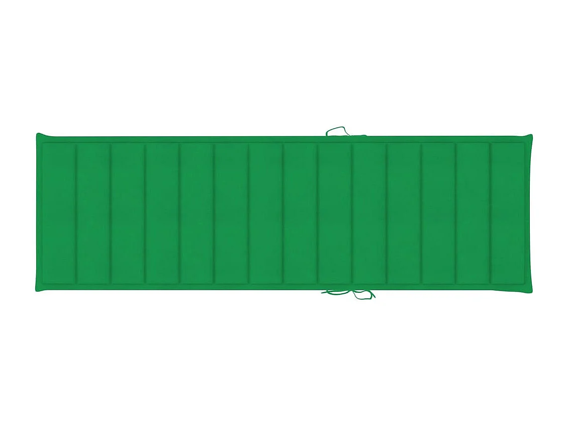 Chaise longue de jardin avec coussin Bois d'acacia solide