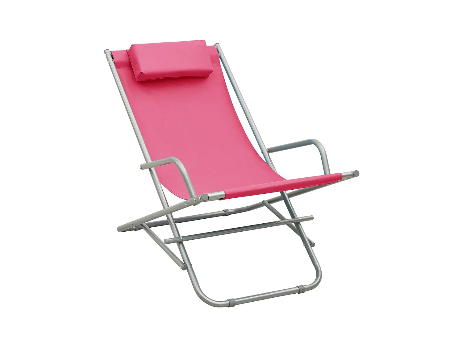 Chaises à bascule lot de 2 Acier Rose