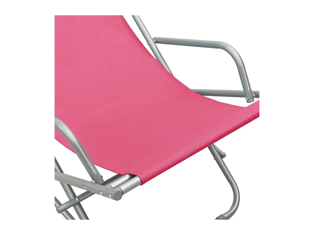 Chaises à bascule lot de 2 Acier Rose