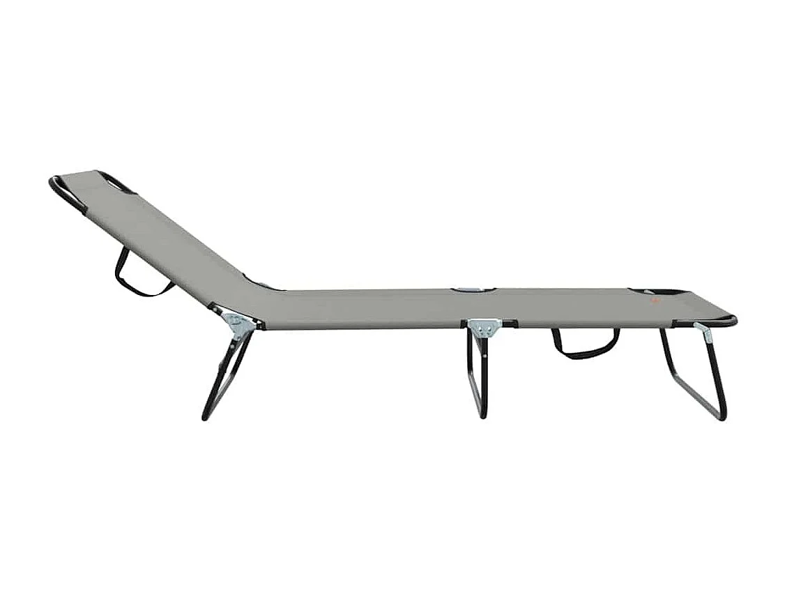 Klappbarer Loungesessel 1-Personen Grau 56 x 189 x 87 cm Stoff