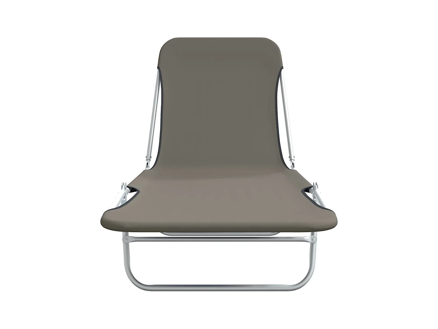 Opvouwbare ligstoelenset van 2 staal en grijze stof