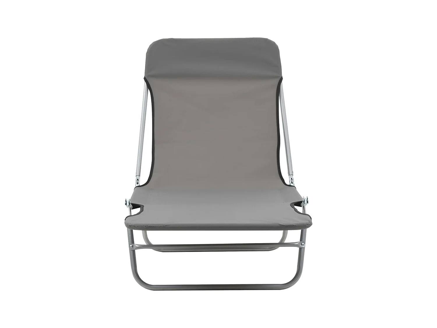 Opvouwbare ligstoelenset van 2 staal en grijze stof