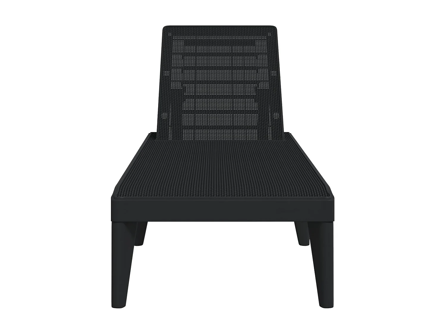 Chaise longue antracita 186x60x29 cm PP