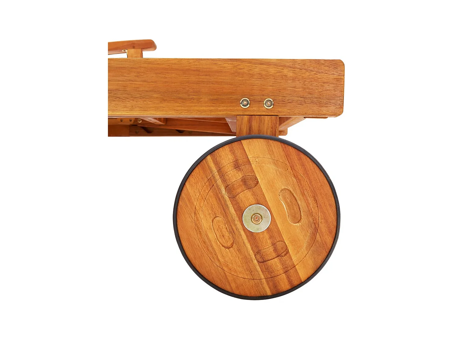 Set di 2 poltrone con cuscini in legno massello di acacia