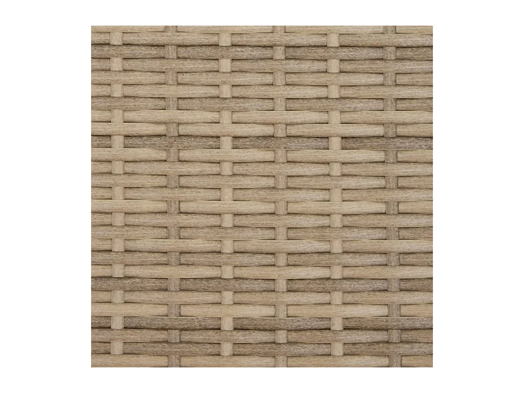 Doppel-Chaiselongue mit Markise und Kissen in beigem Rattan-Mix