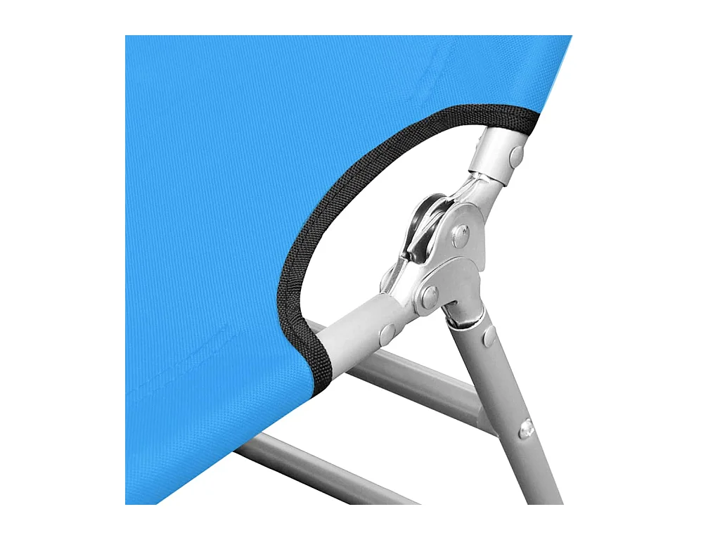 Opvouwbare loungestoel met hoofdkussen Staal Turquoise blauw
