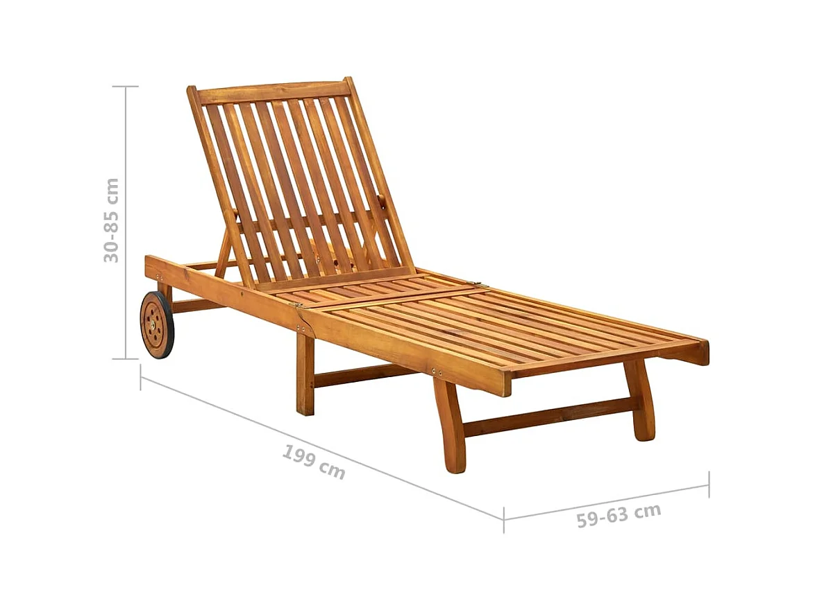 Massief acaciahouten loungestoel
