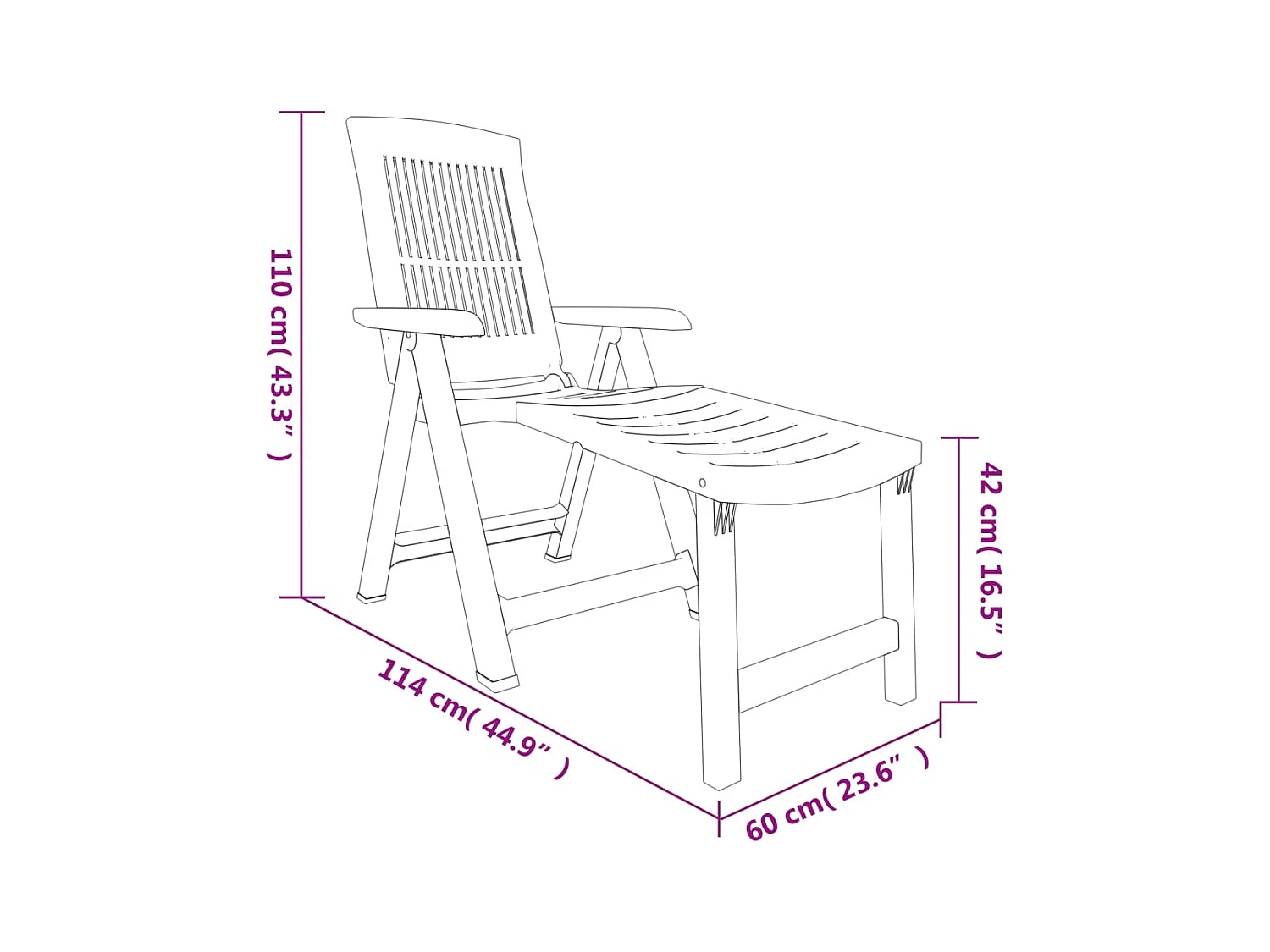 Sillón de plástico blanco