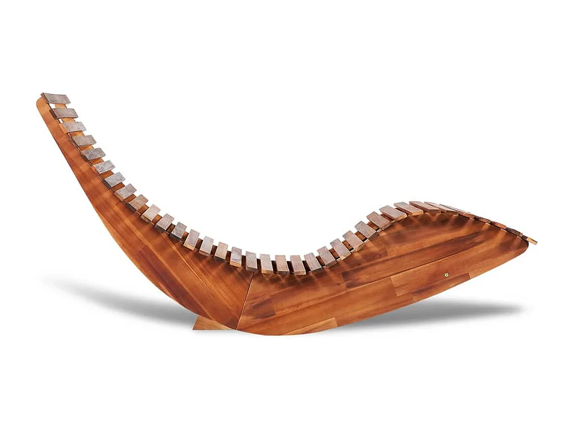 Poltrona a dondolo in legno di acacia