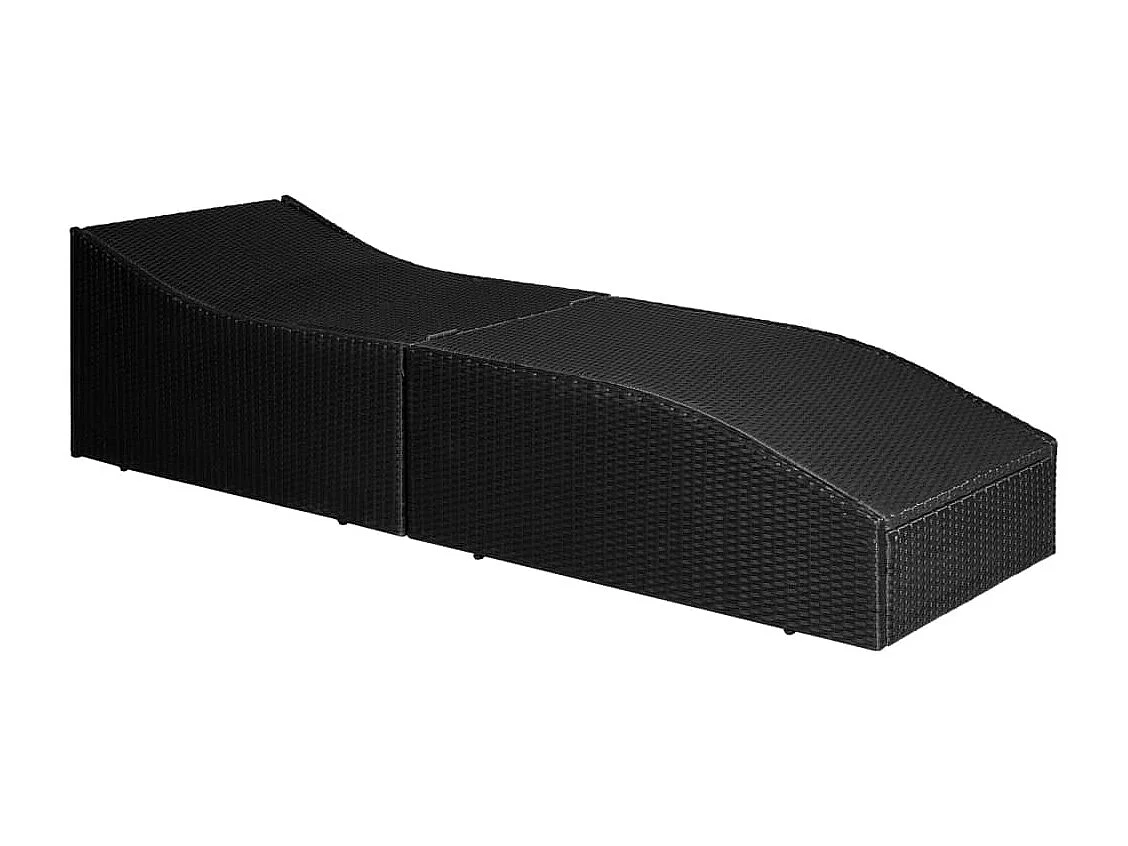 Sillón con cojín de resina tejida negra