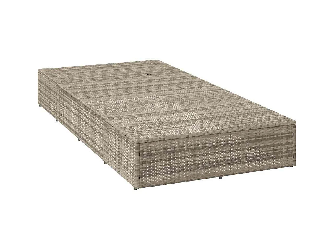 Transat avec coussin flottant gris clair résine tressée