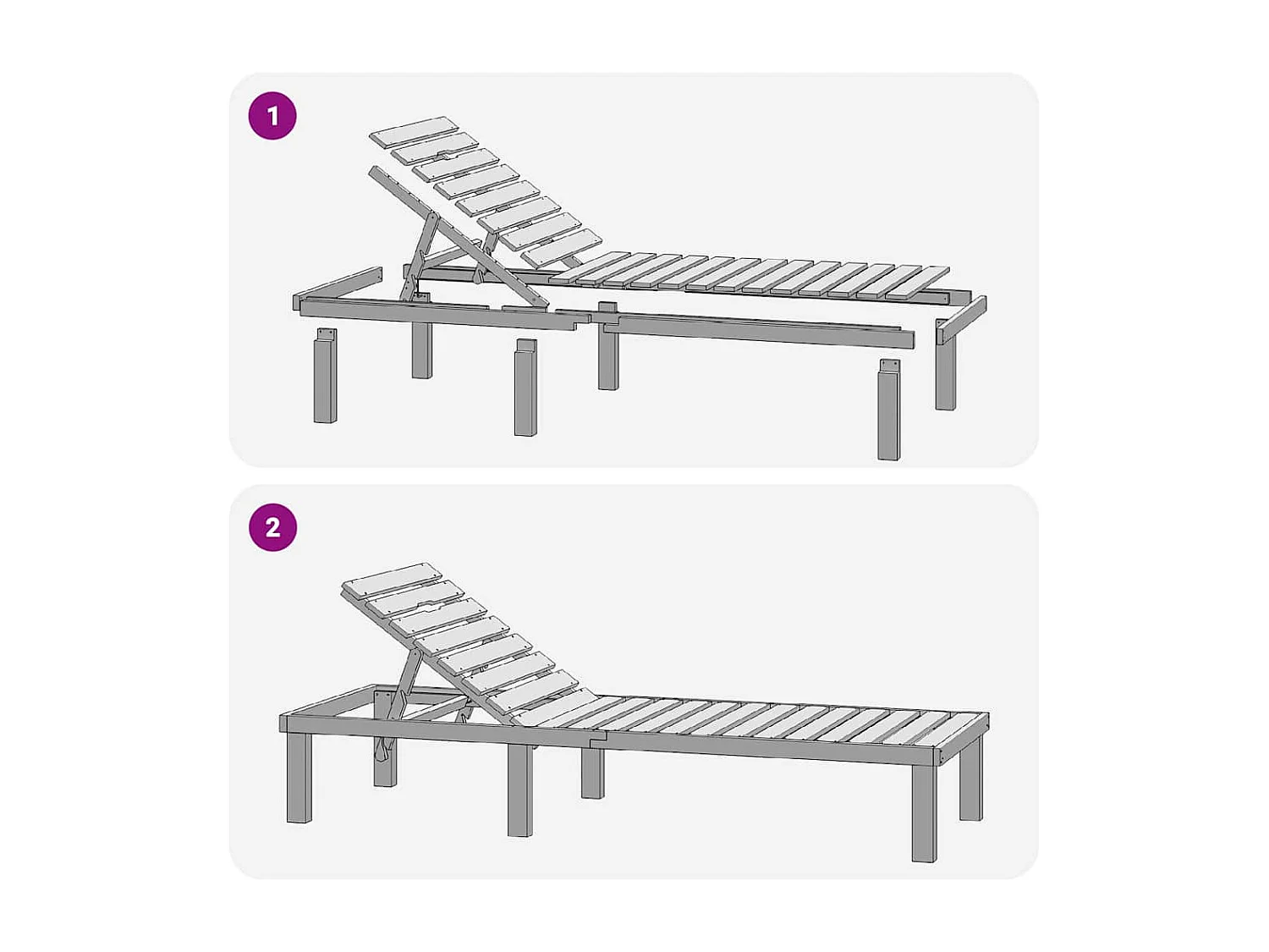 Tumbona Madera de pino impregnada