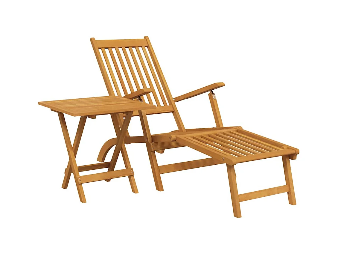 Voetenbank en tafel voor buiten van massief acaciahout