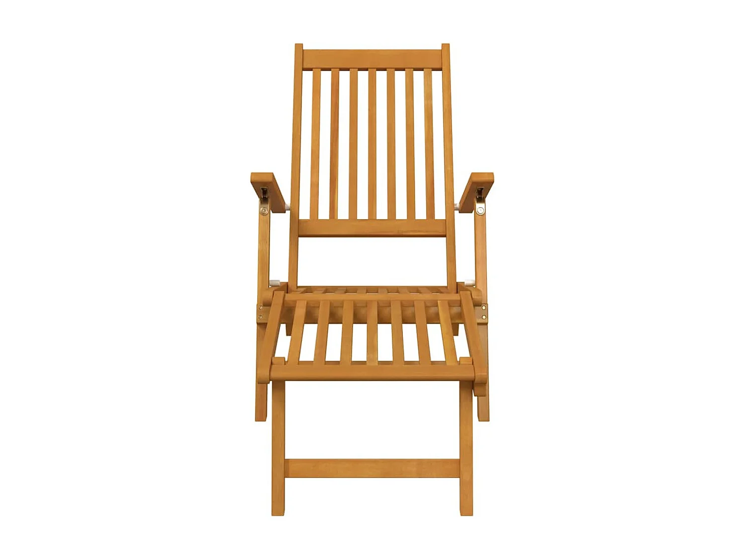 Poltrona da esterno con poggiapiedi e tavolo in massello di acacia