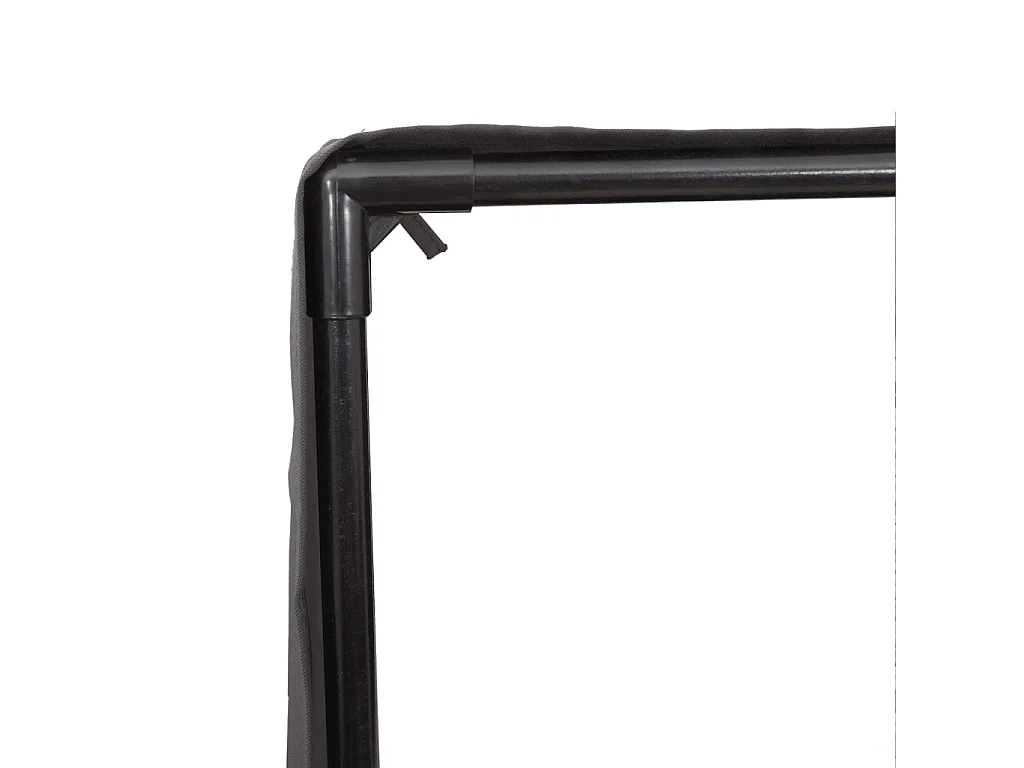 Chaise longue doppia con tetto e tende in polyrattan grigio chiaro