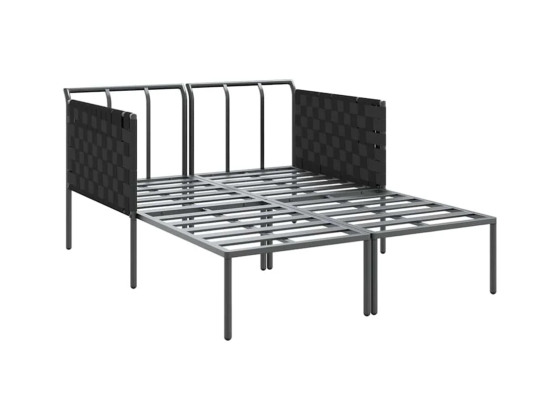 Transat avec coussin Anthracite 115 x 153 x 69.5cm Acier