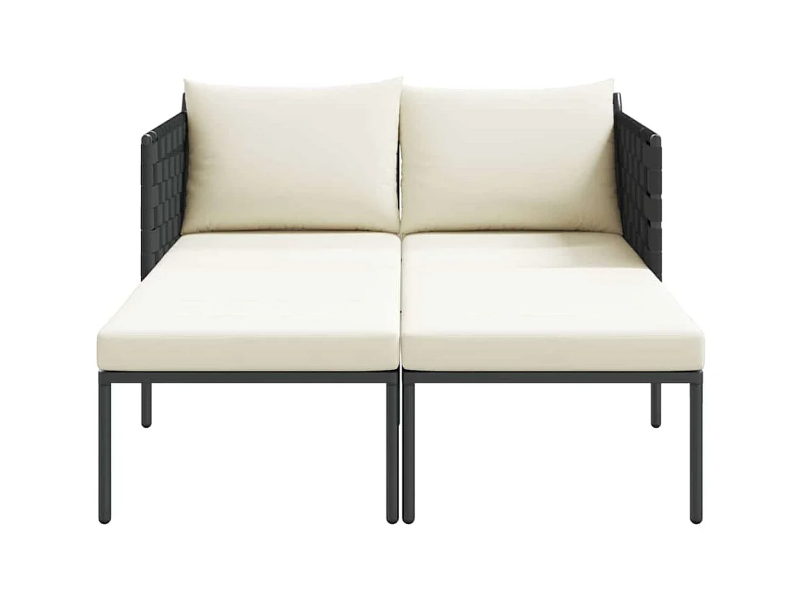 Transat avec coussin Anthracite 115 x 153 x 69.5cm Acier