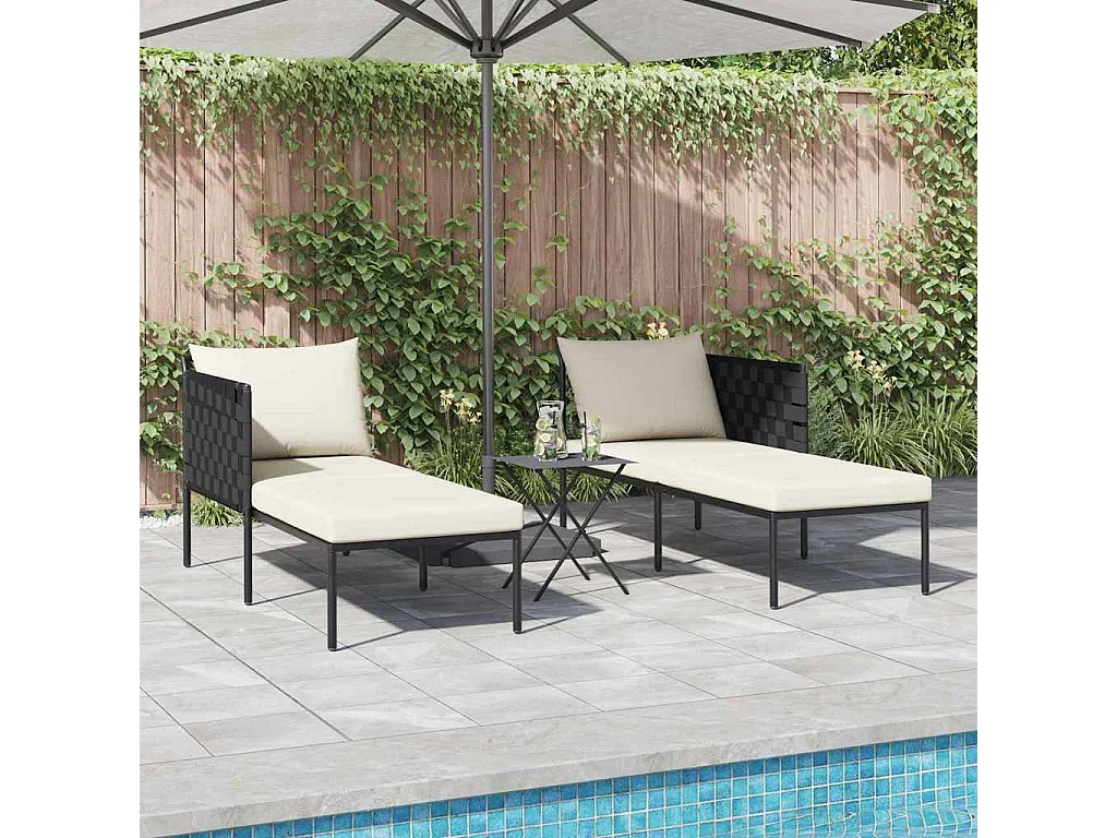 Transat avec coussin Anthracite 115 x 153 x 69.5cm Acier