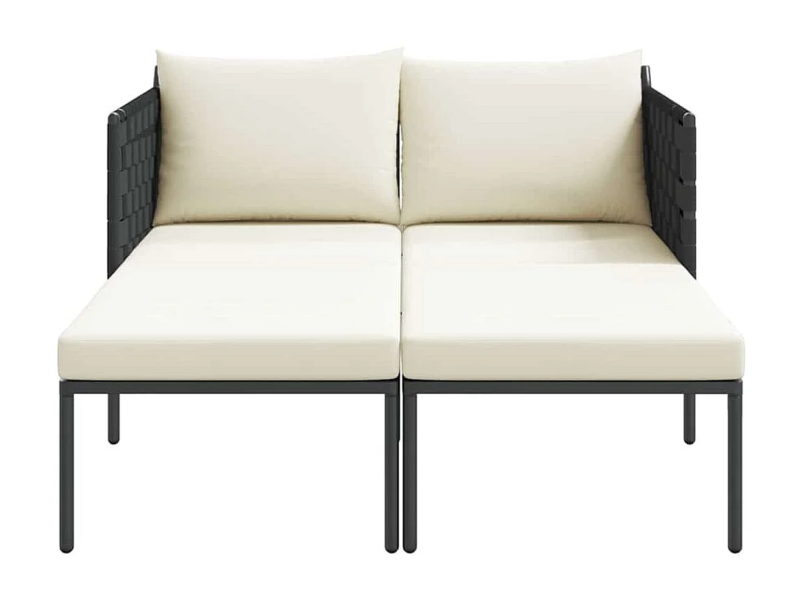 Transat avec coussin Anthracite 115 x 153 x 69.5cm Acier