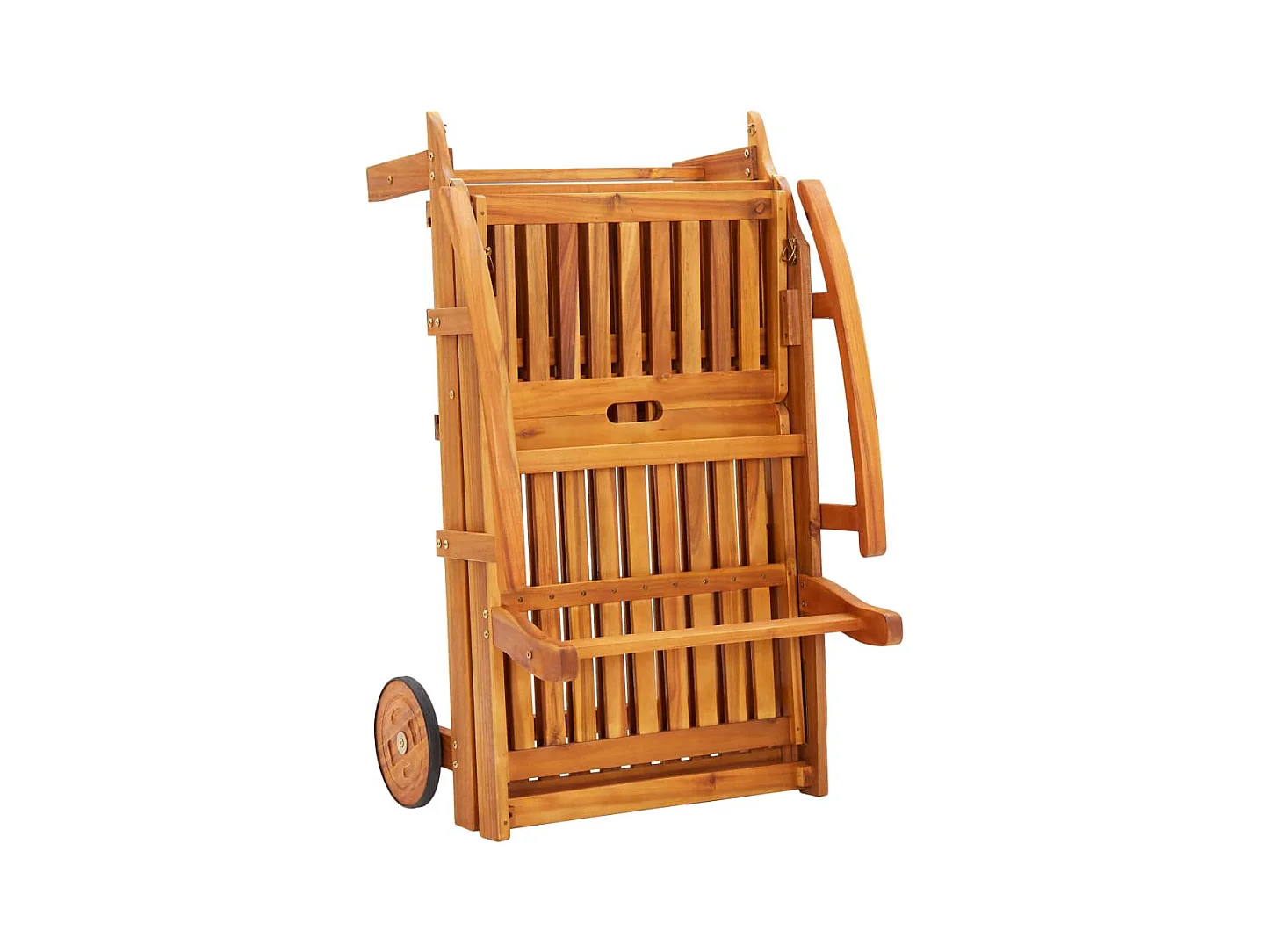 Tuinligstoel met tafel en kussen Acaciahout