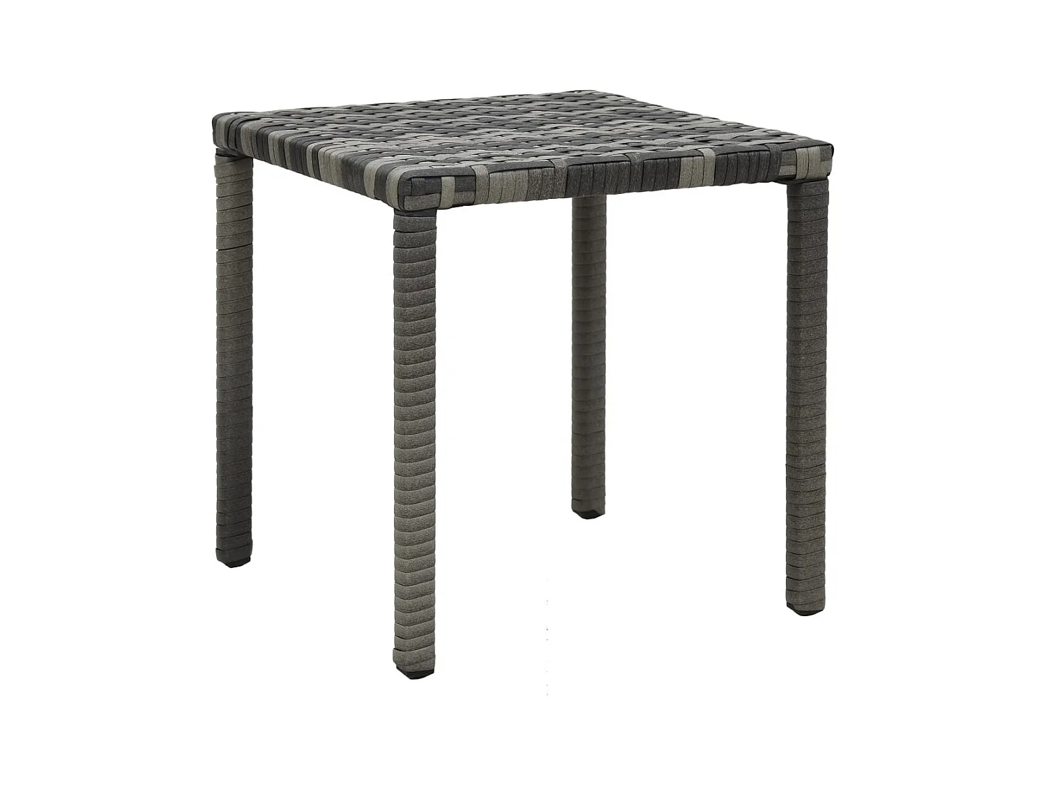 Antraciet rieten stoelen met tafel