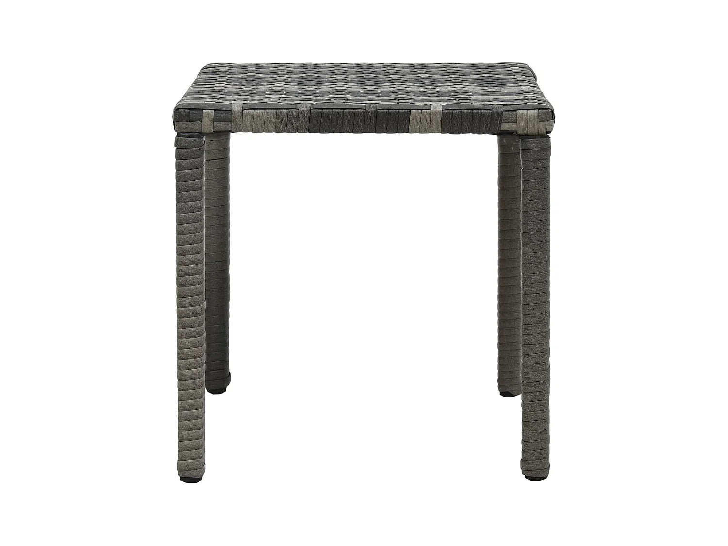 Antraciet rieten stoelen met tafel