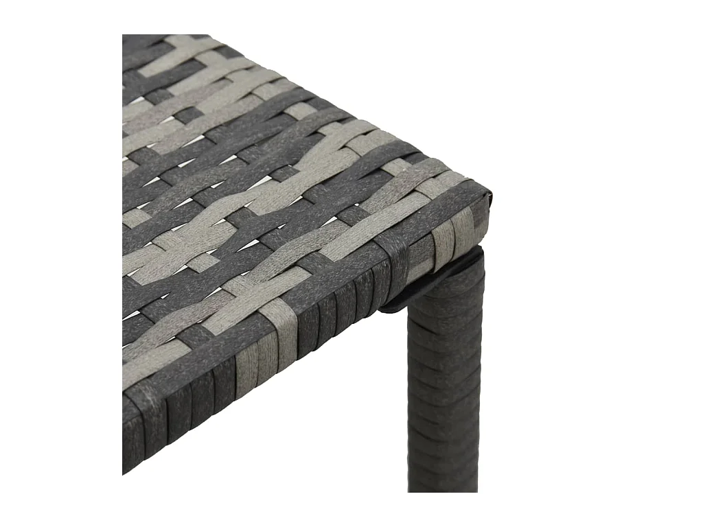 Antraciet rieten stoelen met tafel