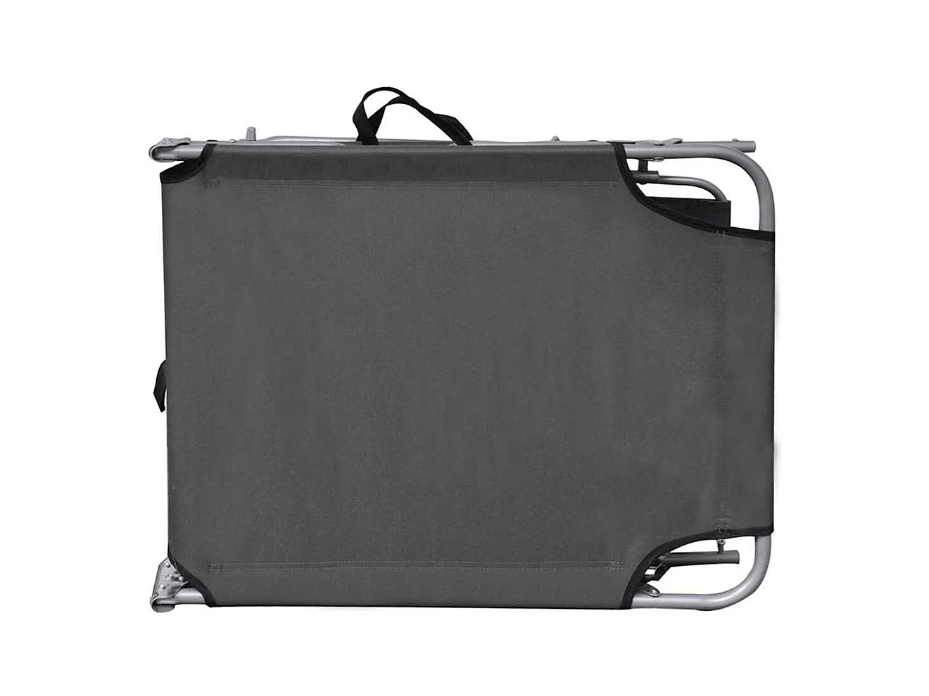 Opvouwbare ligstoel met luifel Steel Grey