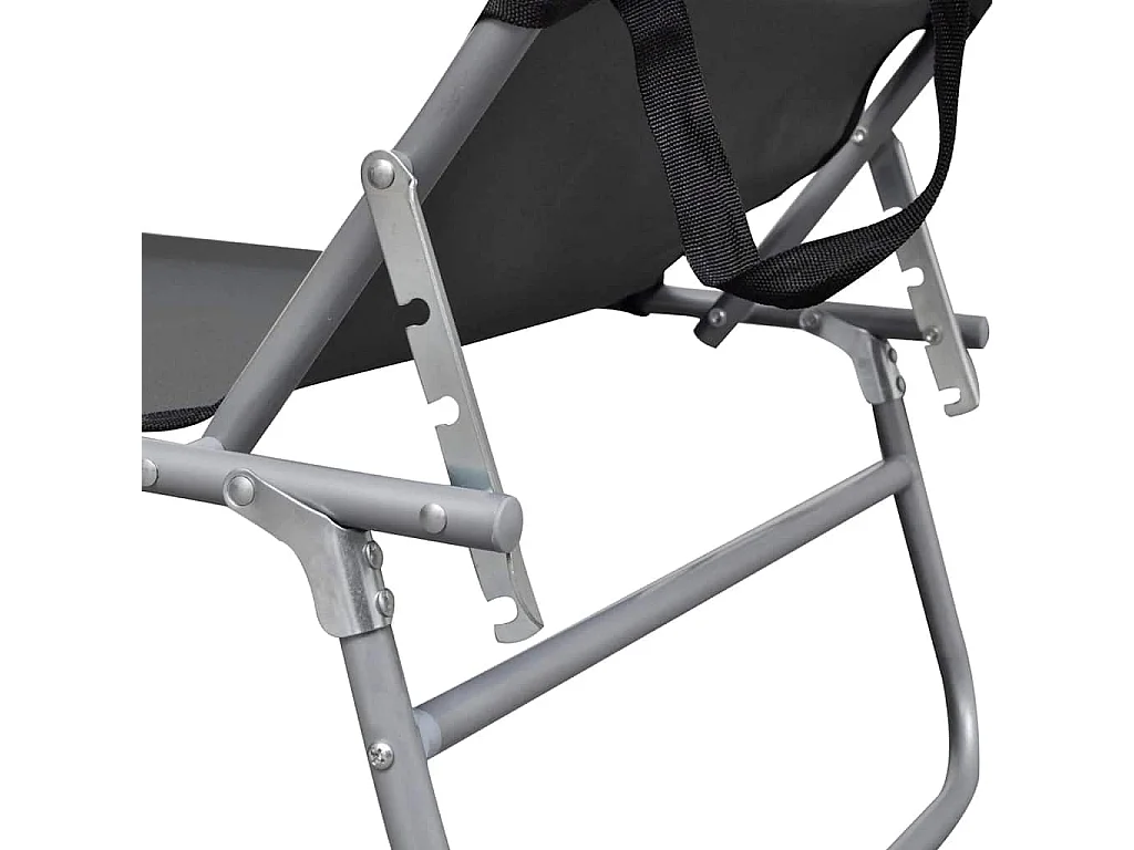 Opvouwbare ligstoel met luifel Steel Grey